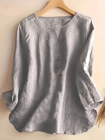 Minda™ | Blouse en Coton et Lin