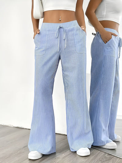 Disa™ | Pantalon Rayé Élégant
