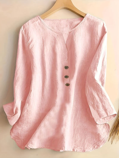 Minda™ | Blouse en Coton et Lin