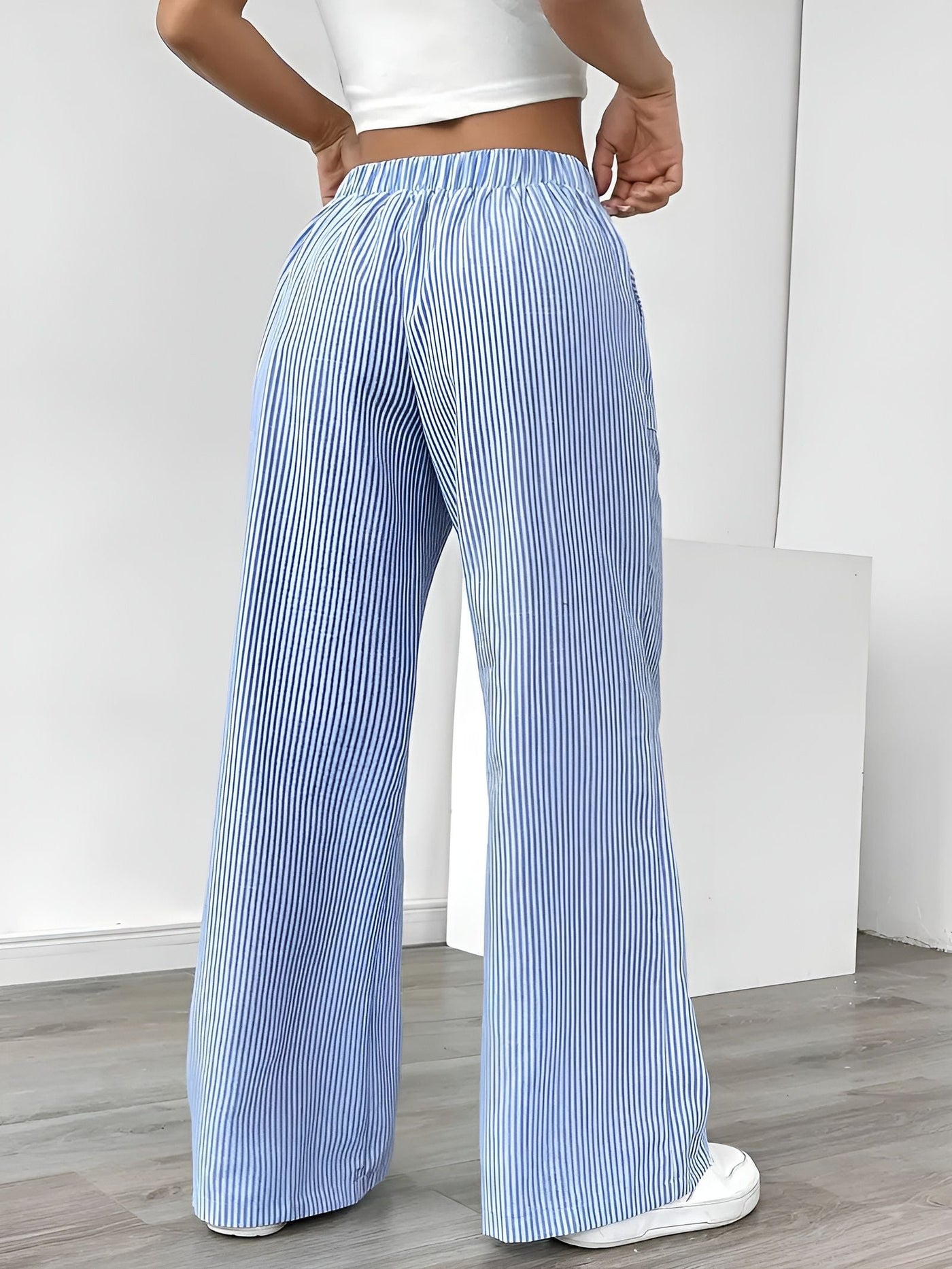 Disa™ | Pantalon Rayé Élégant