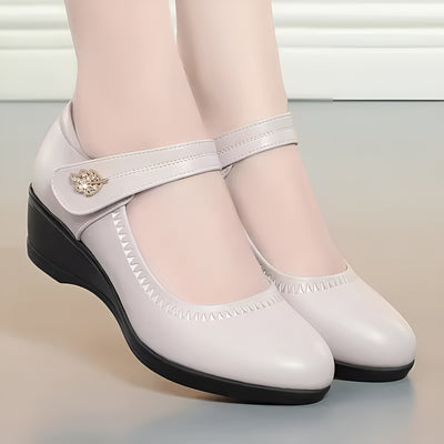 Élina-Rose™ | Chaussures Souples en Cuir PU