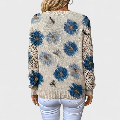 Amicie™ | Pull Élégant à Motif Floral