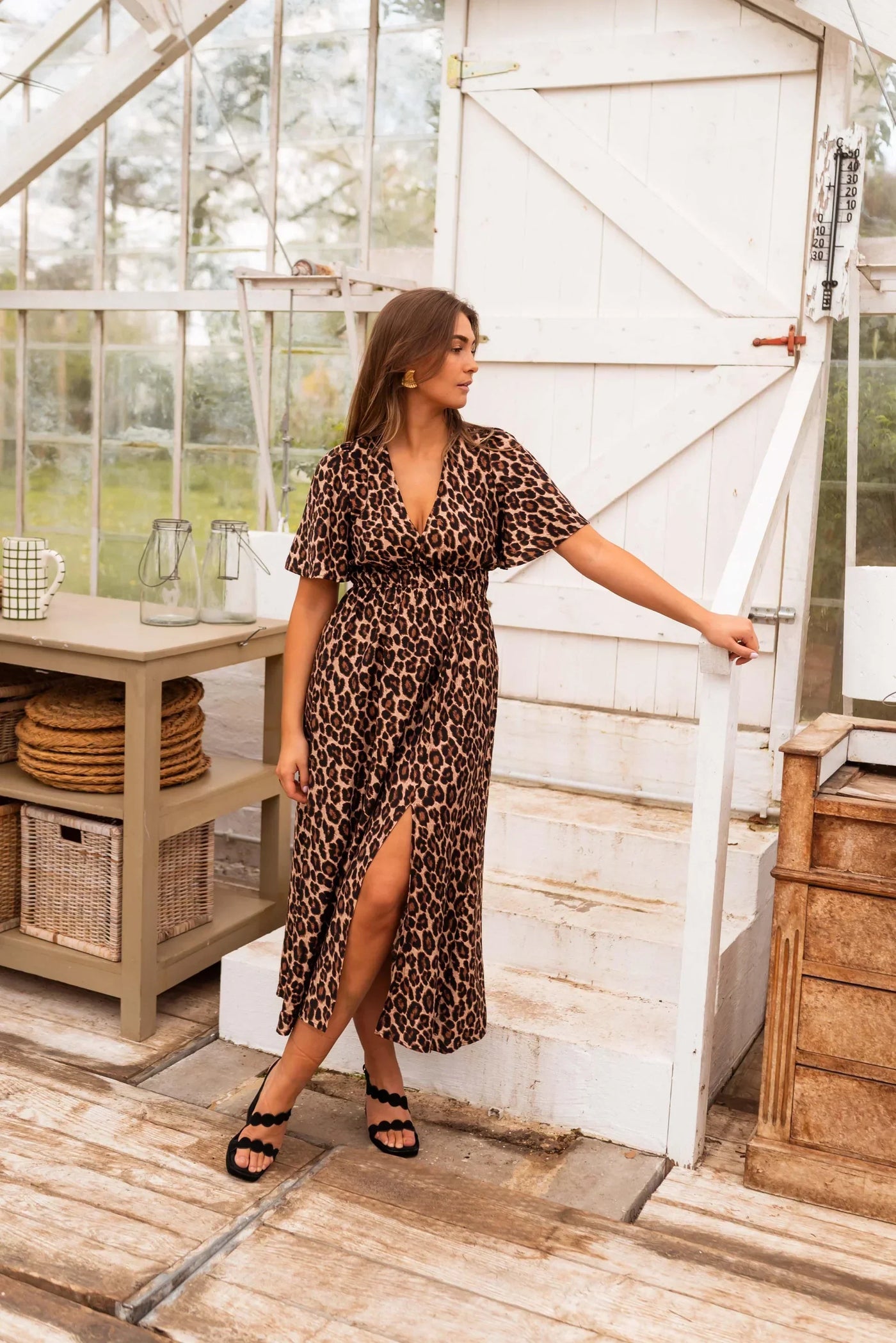 Marion™ | Robe Longue à Imprimé Léopard