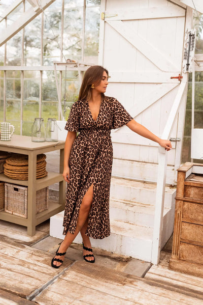 Marion™ | Robe Longue à Imprimé Léopard