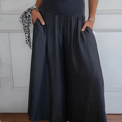 Caroline™ | Pantalon Large avec Ceinture Froncée