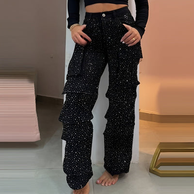 Morgane™ | Pantalon avec Strass