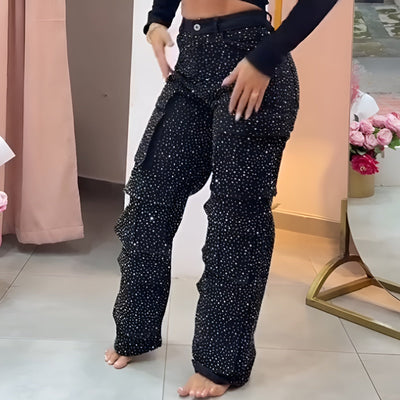 Morgane™ | Pantalon avec Strass