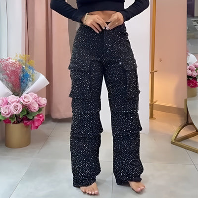 Morgane™ | Pantalon avec Strass