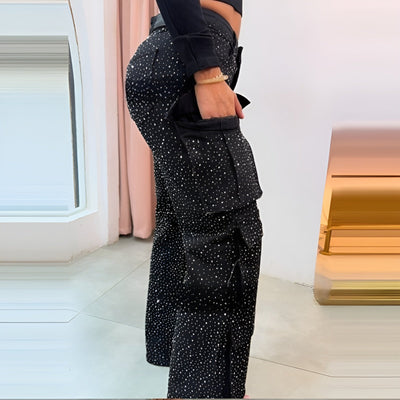 Morgane™ | Pantalon avec Strass